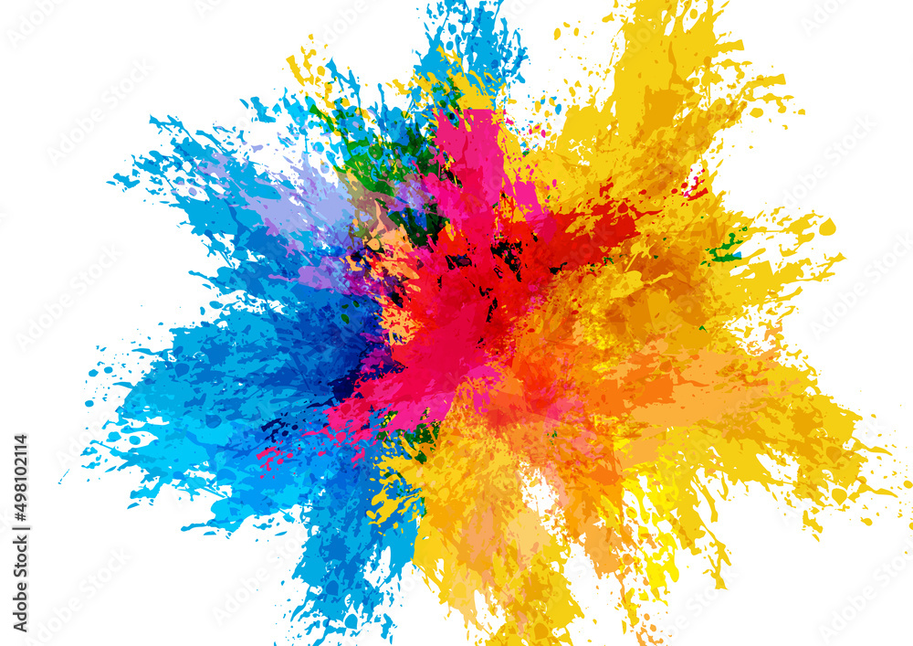 Wall mural abstract vector splash and paint color background . paint splash color. vector illustration design b