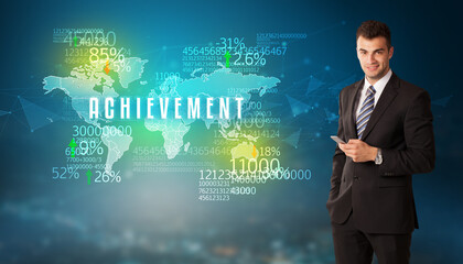 Businessman thinking about market concept