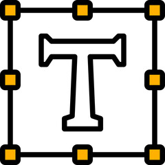 text box one color icon