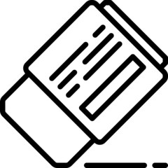 eraser line icon