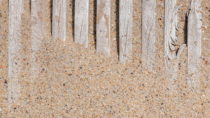 Sand and wood background in beige