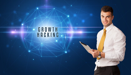 businessman thinking about security concept