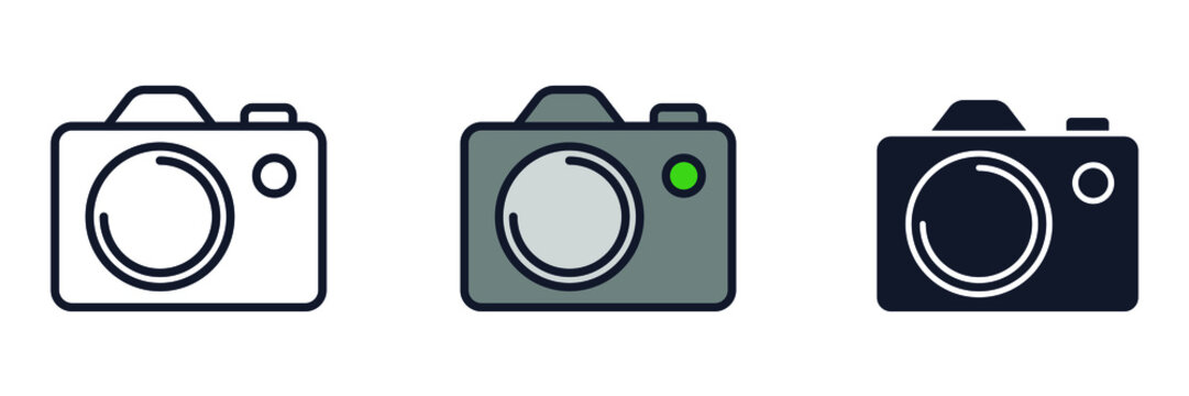 camera icon symbol template for graphic and web design collection logo vector illustration