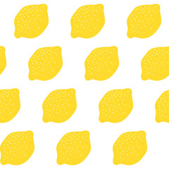 Bright lemon fruit seamless pattern. Minimalism background.