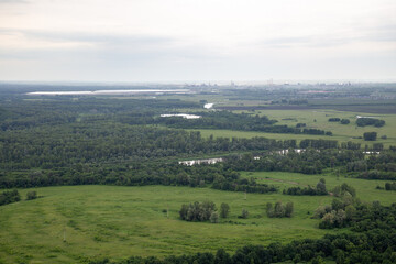 View on the top of Yuraktau shihan. Sterlitamak city, republic Bashkortostan, Russia0
