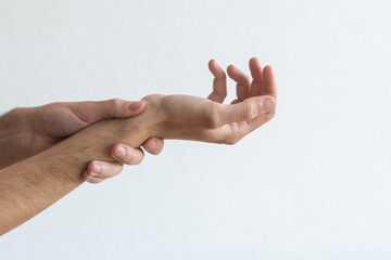 the man injured his wrist. He suffered a tendon injury, arthritis in his wrist, and de quervain...