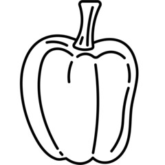 bell pepper line icon
