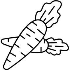 carrot line icon
