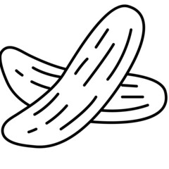 Obraz premium cucumber line icon