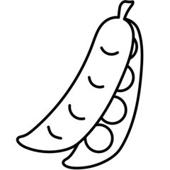 peas line icon