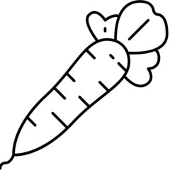 radish line icon