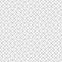 Seamless geometric ornament . Black color thick lines