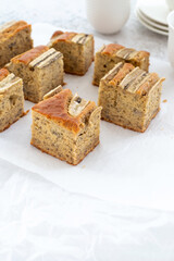Sliced Freshly baked Homemade banana Bread.