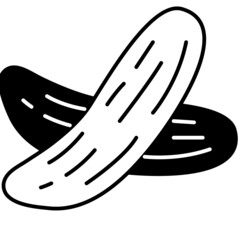 cucumber solid line icon