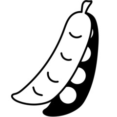 peas solid line icon