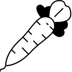 radish solid line icon