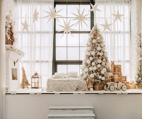 White christmas home decoration photo