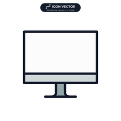 desktop icon symbol template for graphic and web design collection logo vector illustration