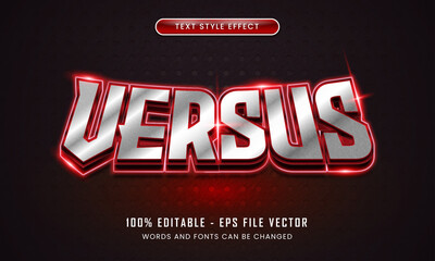 Versus text effect, editable gamer and neon text style Premium Vector © Freyartstudio