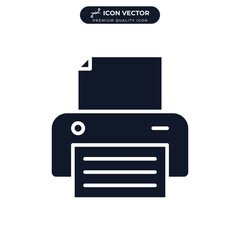 printer fax icon symbol template for graphic and web design collection logo vector illustration