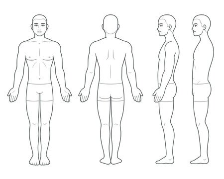 Male body chart template