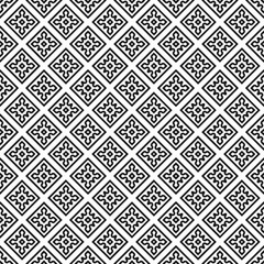Black and white seamless pattern texture. Greyscale ornamental graphic design. Mosaic ornaments. Pattern template. Vector illustration. EPS10.