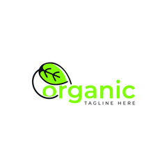Organic logo design concept leaf logo branding