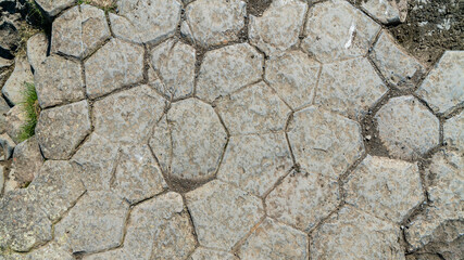 Kirkjugolf, The Church Floor in Kirkjubaejarklaustur is a natural columnar basalt, eroded and shaped by glaciers and waves.