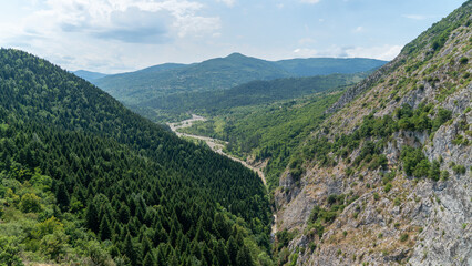 Fototapeta na wymiar View of Valla Canyon in Kure mountains, Pinarbasi, Kastamonu, Turkey