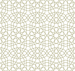 Seamless arabic geometric ornament in brown color.