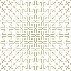 Seamless arabic geometric ornament in brown color.