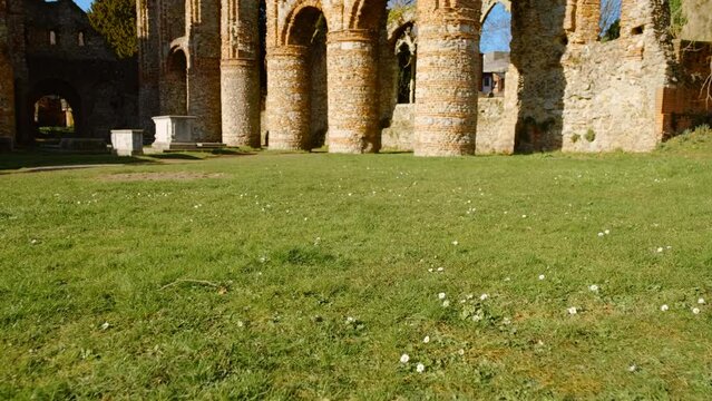 The ruins of St. Botolph's Priory, a medieval house of Augustinian canons in Colchester, Essex, England, UK founded in 1093