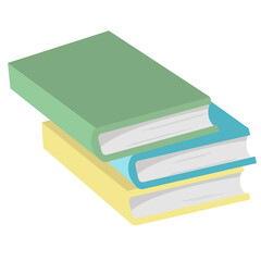 Stack of books vector illustration in flat style