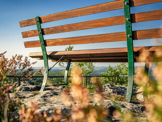 Lampertstein in der Sächsischen Schweiz - Holzbank