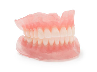 Dental dentures isolated on white.