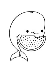 Wal Wassermelone essen 