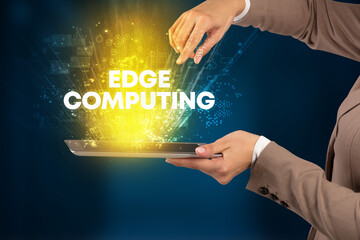 Close-up of a touchscreen with inscription