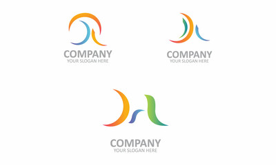 Fototapeta na wymiar Creative set of AAN Business Logo Design