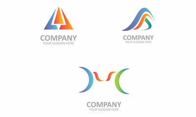 Creative Set of AAM  Business letter logo design