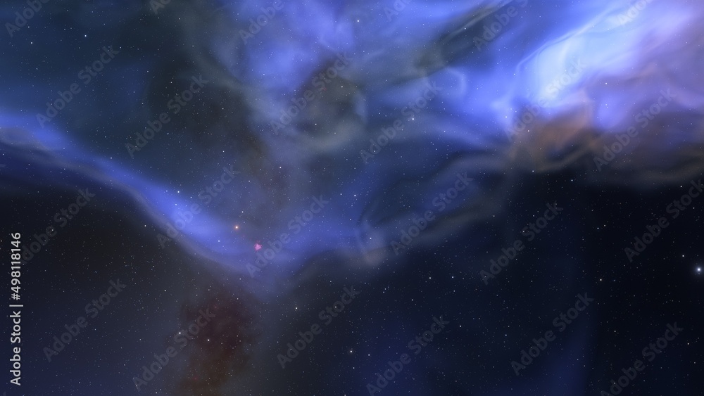 Canvas Prints deep space nebula with stars. bright and vibrant multicolor starfield infinite space outer space bac