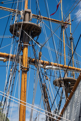 The Rigging of a Victorian Period Sailing Ship