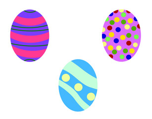 easter egg set vector colorful design eggs