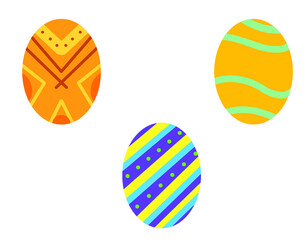 easter egg set vector colorful design eggs