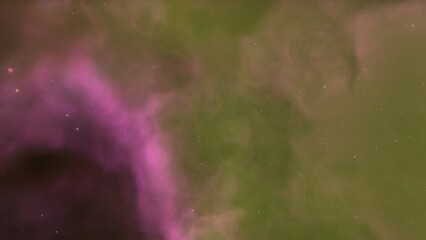 nebula gas cloud in deep outer space, science fiction illustrarion, colorful space background with stars 3d render	
