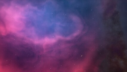 nebula gas cloud in deep outer space, science fiction illustrarion, colorful space background with stars 3d render	
