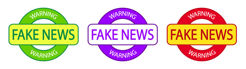 Fake news label or stamp