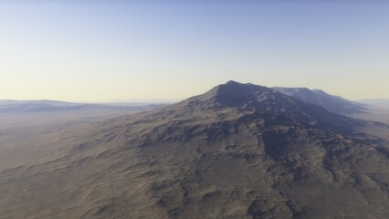 Fototapeta premium Rocky surface of the alien planet 