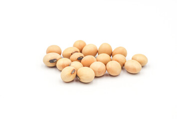 soybean seeds isolated on white background