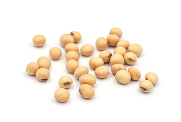 soybean seeds isolated on white background