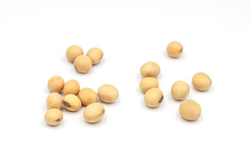 soybean seeds isolated on white background